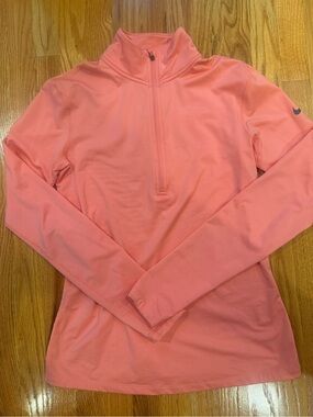 Nike Coral Pink Dri-FIT Quarter-Zip Pullover
